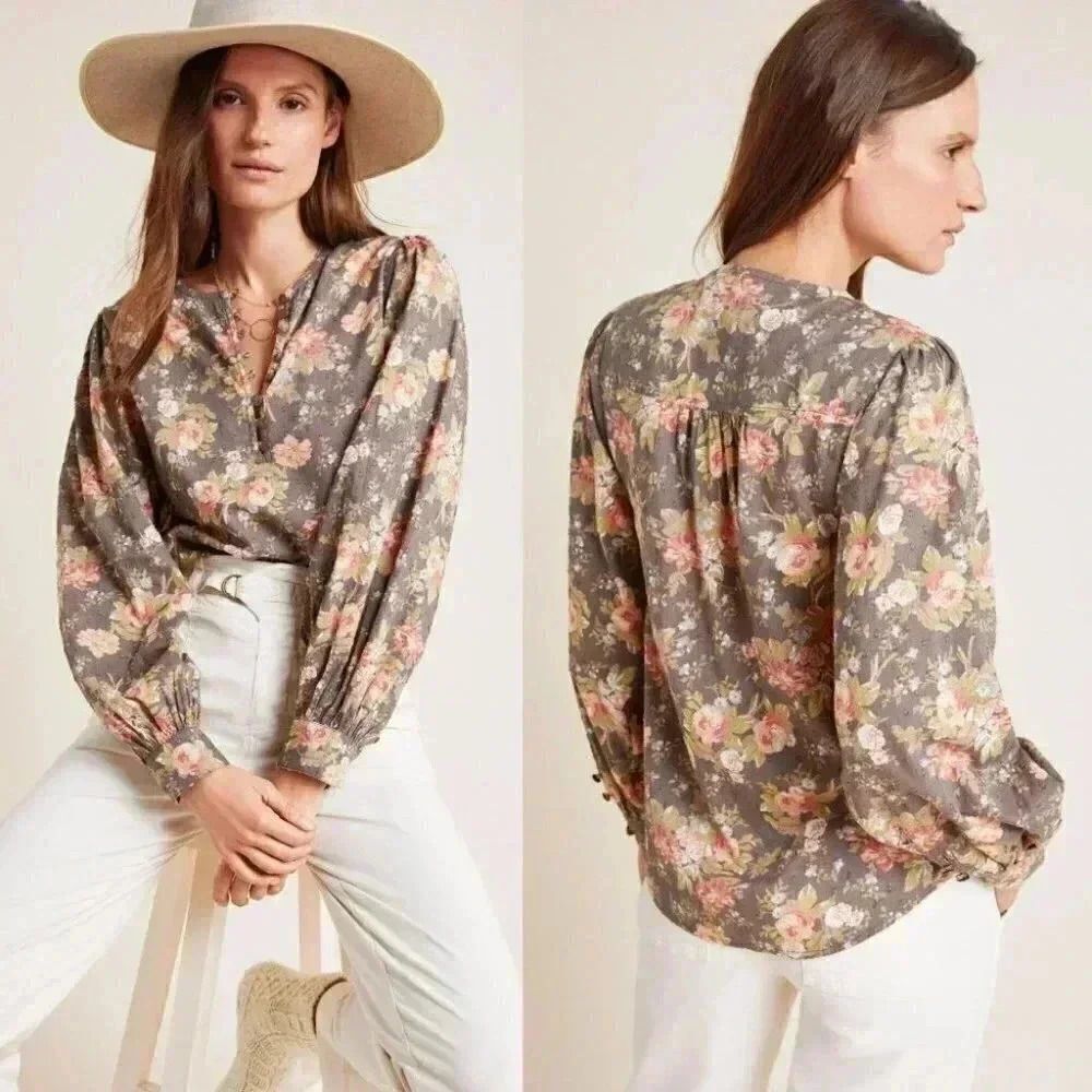 Anthropologie Michaela Peasant Blouse Size Small NWOT $90